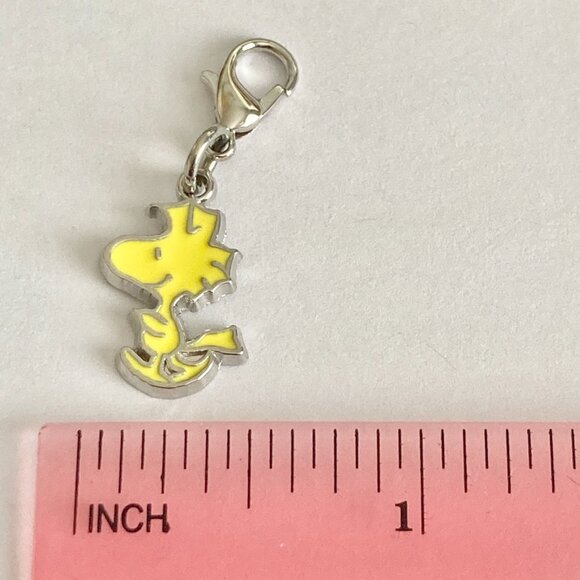 Peanuts Woodstock Bird Clip On Charm Zipper Pull Purse Charm Signed Enamel - Picture 7 of 9